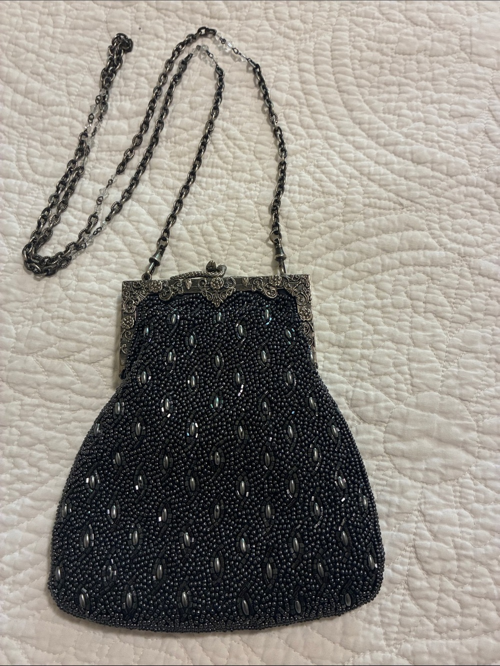 inge Christopher beaded evening bag,black, Victorian